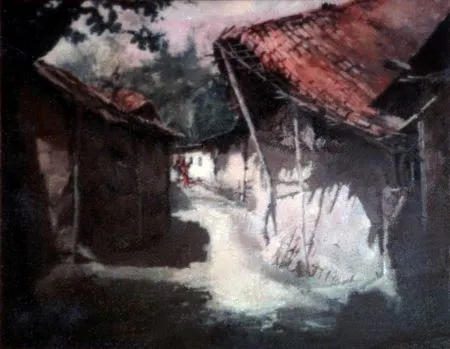Raer Bazar,oil on canvas, 4 x 3 feet,1981